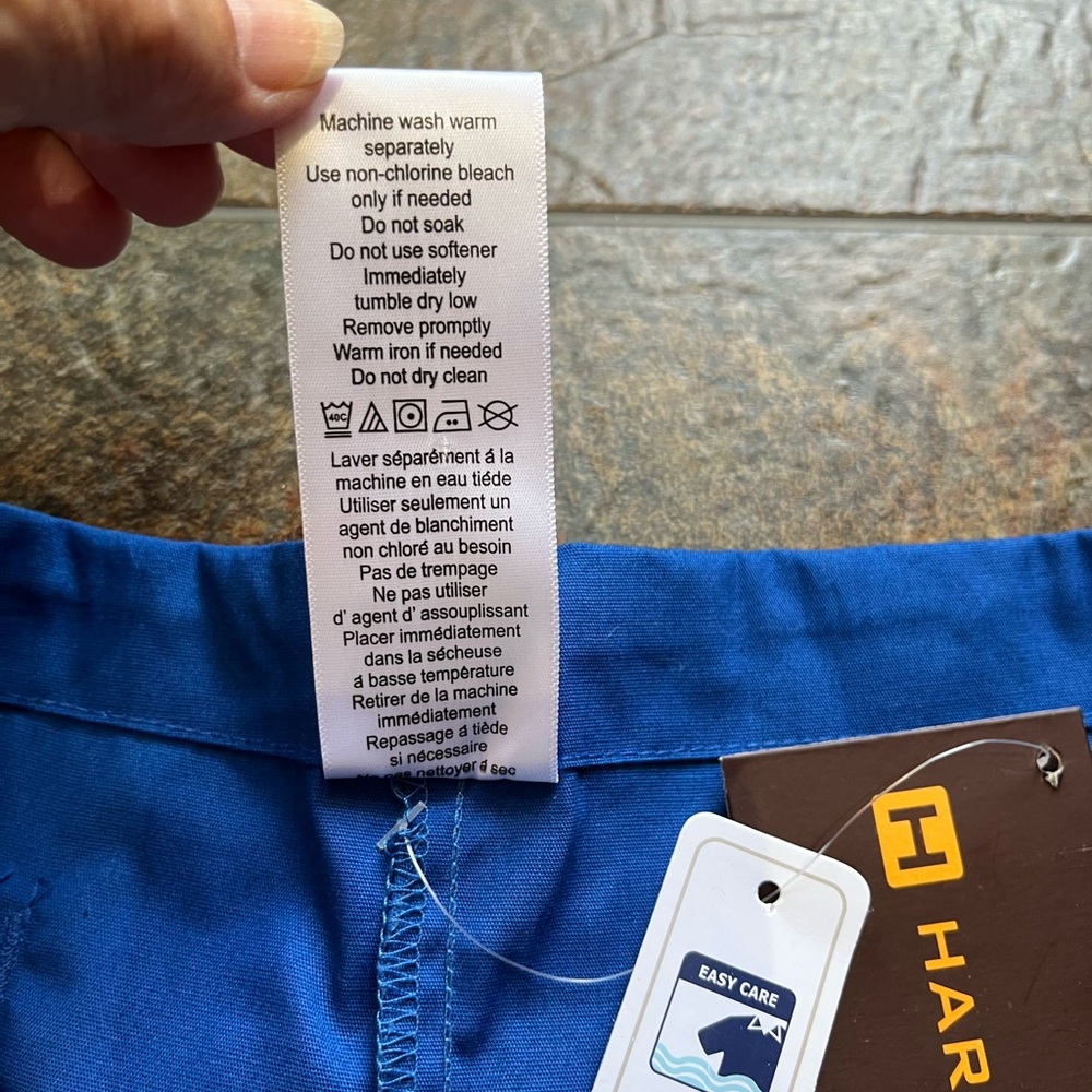 New Harriton blue adult scrub lab medical pants with drawstring waist.Size small - Picture 5 of 9